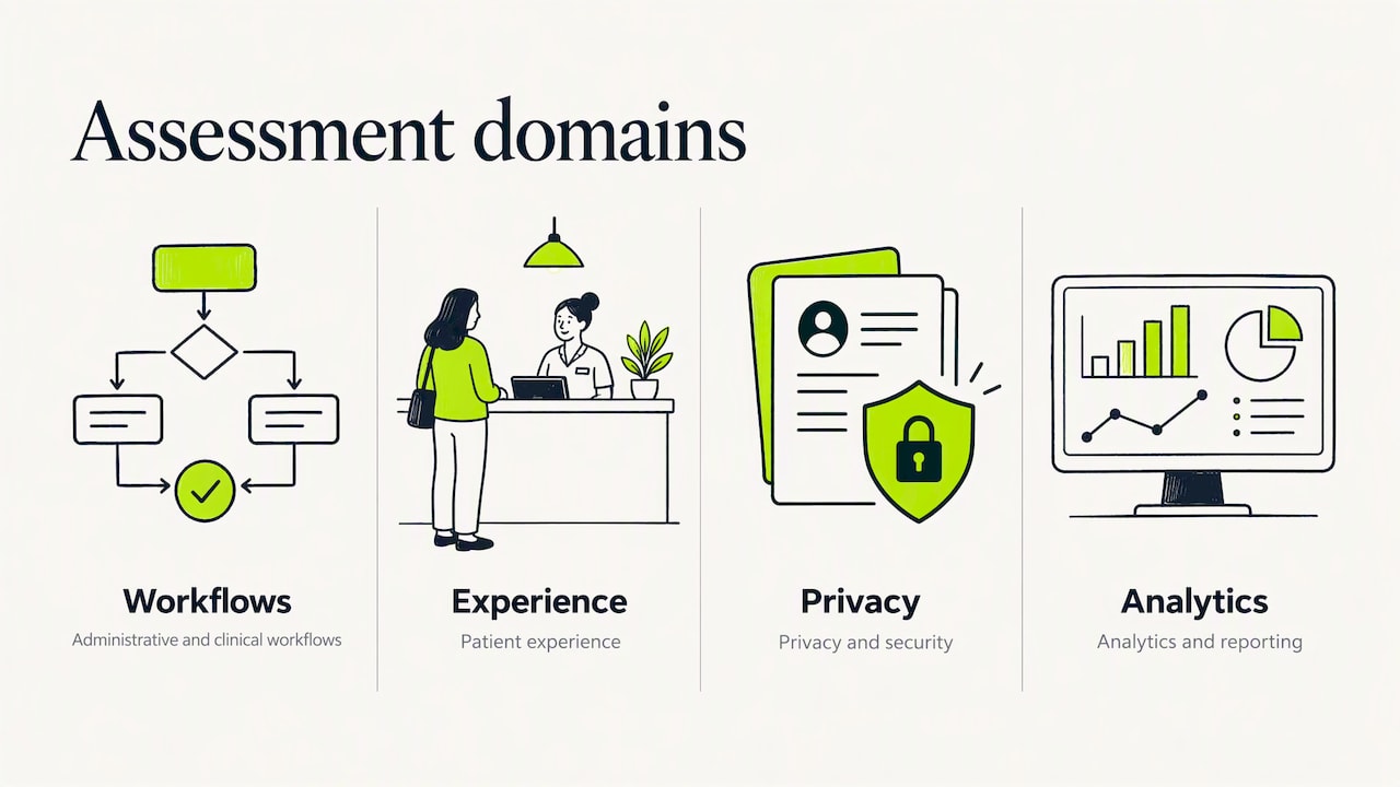 Four domains for assessing a patient portal